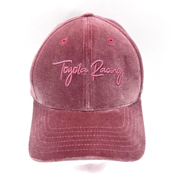 Toyota Racing Pink Velvet Baseball Cap Hat Adjustable Womens or Mens Gag Gift - Picture 1 of 11